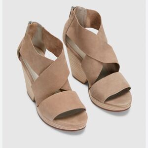 Eileen Fisher Ann Tumbled Nubuck Leather Sandal